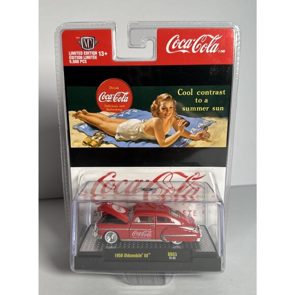 M2 Machines Coca Cola 1950 Oldsmobile 88 BB03 1:64 Diecast Limited Edition - Picture 1 of 7